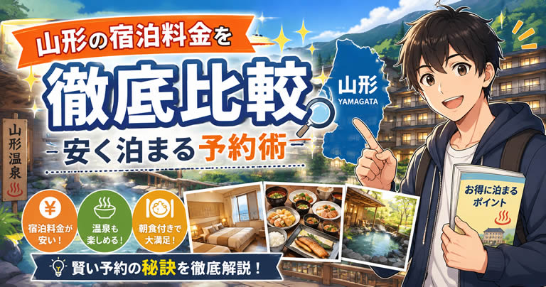 山形の宿泊料金が安いホテル比較ガイド！朝食や温泉も妥協しない賢い予約の秘訣