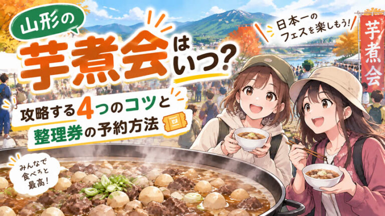 山形の芋煮会はいつ？日本一のフェスを攻略する4つのコツと整理券の予約方法
